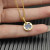 David Yurman 17.8mm Gold Round Lapis Lazuli Diamond Necklace