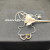 David Yurman Gold and Silver Double Heart Clasp Pendant Necklace, 1.5mm Chain, Length 45cm + 5cm