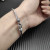 David Yurman Sterling Silver 3mm Pav&Atilde;&copy; Hook-End Bangle Bracelet