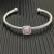 David Yurman Silver 4mm Pav&Atilde;&copy; Cushion Cable Bracelet