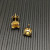 David Yurman 8mm Gold Four-Prong Yellow Diamond Stud Earrings