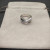 David Yurman Silver Double Twisted Cable Cross Diamond Ring
