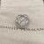David Yurman White Crystal Bezel Gemstone Ring