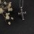 David Yurman Double Cable Cross Pendant Necklace with White Pav&Atilde;&copy;