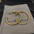 David Yurman Large Gold Single Twist Cable Hoop Earrings 4cm Inner