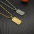 David Yurman Gold Streamlined Rectangular Tag Necklace