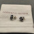 David Yurman 11mm Hexagon Diamond Black Onyx Stud Earrings