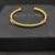 David Yurman Gold Tone 4mm Diamond Double X Cuff Bracelet