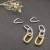 David Yurman Gold and Silver Cable Twist Hoop Earrings with Clasp Closure