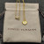 David Yurman Silver Diamond Letter Y Round Pendant Necklace, Length 42cm + 3cm + 3cm
