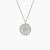 David Yurman Silver Diamond Letter P Round Pendant Necklace, Length 42cm + 3cm + 3cm