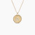 David Yurman Gold Diamond Initial R Disc Pendant Necklace