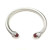David Yurman 7mm Full Pav&Atilde;&copy; Red Diamond-Set End Cap Cable Bracelet