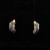 David Yurman 21x20mm Gold and Silver Triple Interlocking Hoop Earrings