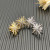 David Yurman 19mm Gold Sunburst Diamond Stud Earrings