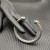 David Yurman 7mm Gold-Tone End Caps Sterling Silver Cable Cuff Bracelet Blue Diamonds