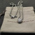 David Yurman Silver Half Pav&Atilde;&copy; Diamond Necklace, 3mm Chain, 50+5cm Adjustable Length