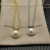 David Yurman 11mm Gold Round Pearl Pendant Necklace
