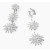 David Yurman Silver Triple Sunflower Earrings, 51mm Length