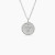 David Yurman Silver Diamond Letter T Round Pendant Necklace, Length 42cm + 3cm + 3cm