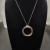 David Yurman 37mm Four-Ring Gold and Silver Necklace, Adjustable 90cm Chain