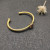 David Yurman Gold Tone 4mm Cable Square Purple Diamond Cuff Bracelet