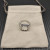 David Yurman Silver 14mm Square Pav&Atilde;&copy; White Diamond Ring