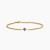 David Yurman 4mm Gold Single Stone Purple Diamond Bracelet