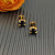David Yurman 8mm Gold Four-Prong Black Diamond Stud Earrings