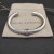 David Yurman 7mm Sterling Silver Cable Cuff Bracelet with Bead End Caps Pink Diamonds