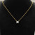 David Yurman Gold 8mm Four-Prong White Diamond Necklace