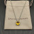 David Yurman Sterling Silver 11mm Four-Prong Yellow Diamond Necklace