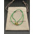 David Yurman Green Double Ring Gold Nylon Cord Bracelet