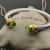 David Yurman 7mm Gold Light Green Diamond Head Gemstone Bracelet, Fits Wrist Sizes 16&acirc;20cm