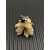 David Yurman Gold 8mm Four-Prong Black Diamond Ring
