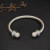 David Yurman 7mm Pearl-Set Cable Cuff Bracelet