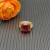 David Yurman Gold 14mm Square Red Pav&Atilde;&copy; Diamond Ring