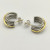 David Yurman 19.5mm Gold and Silver Shrimp Hoop Earrings