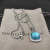 David Yurman 14mm Cushion-Cut Center Stone Necklace with Blue Pav&Atilde;&copy;