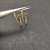 David Yurman Gold Tone Cable Single Row Diamond Hoop Earrings