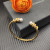 David Yurman 4mm Gold Twisted Cable Pearl Bracelet