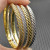 David Yurman Gold-Tone 6.2mm Sculpted Wave Cuff Bracelet