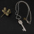 David Yurman Cable Chain Key Pendant Necklace with Sculpted End Cap