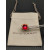 David Yurman Gold and Silver 14mm Square Red Diamond Ring