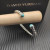 David Yurman 6mm Sterling Silver Turquoise Cable Cuff Bracelet