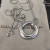 David Yurman 30mm White Gold Tone Round Pav&Atilde;&copy;-Crystal Necklace
