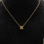 David Yurman Gold 8mm Four-Prong Yellow Diamond Necklace