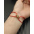 David Yurman Red Double Ring Gold Nylon Cord Bracelet