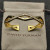 David Yurman Gold Two-Row Cuff Bracelet 13mm, Fits Wrist Size 16cm - 20cm