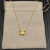 David Yurman Gold 8mm Four-Prong Yellow Diamond Necklace
